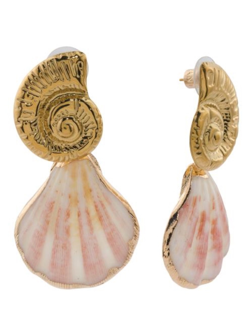 DANNIJO limor gold plated shell earrings